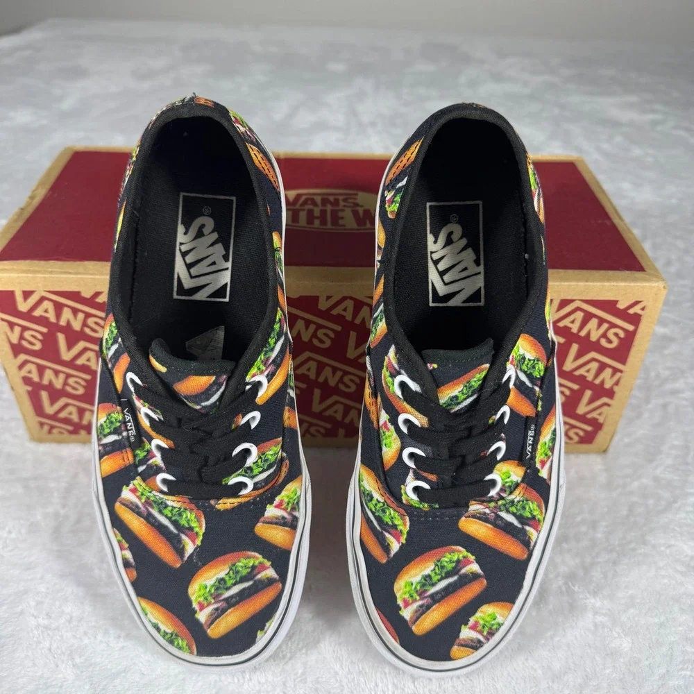 Vans Authentic Late Night Pack Hamburger Black Skate Shoes Men's 4.5 Women 6